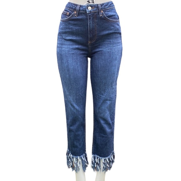 Topshop Denim - Topshop Dree Fringe Crop Jean Size W28 L 32